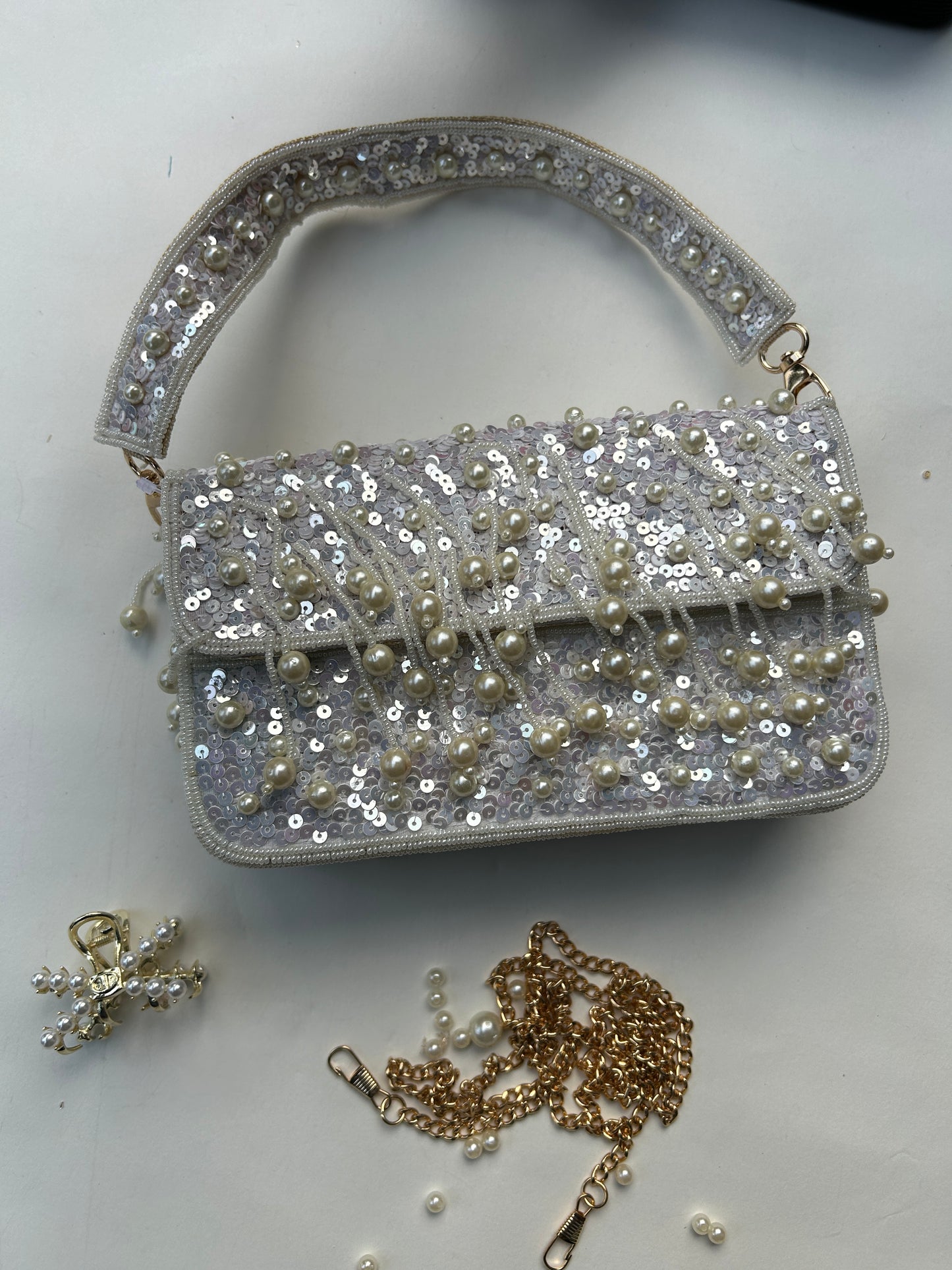 Pearl Glitz clutch